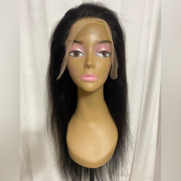 30 Inch 13x6 HD Lace Front Wig Human Hair Straight Glue-less  Pre-Plucked Black - Picture 9 of 15